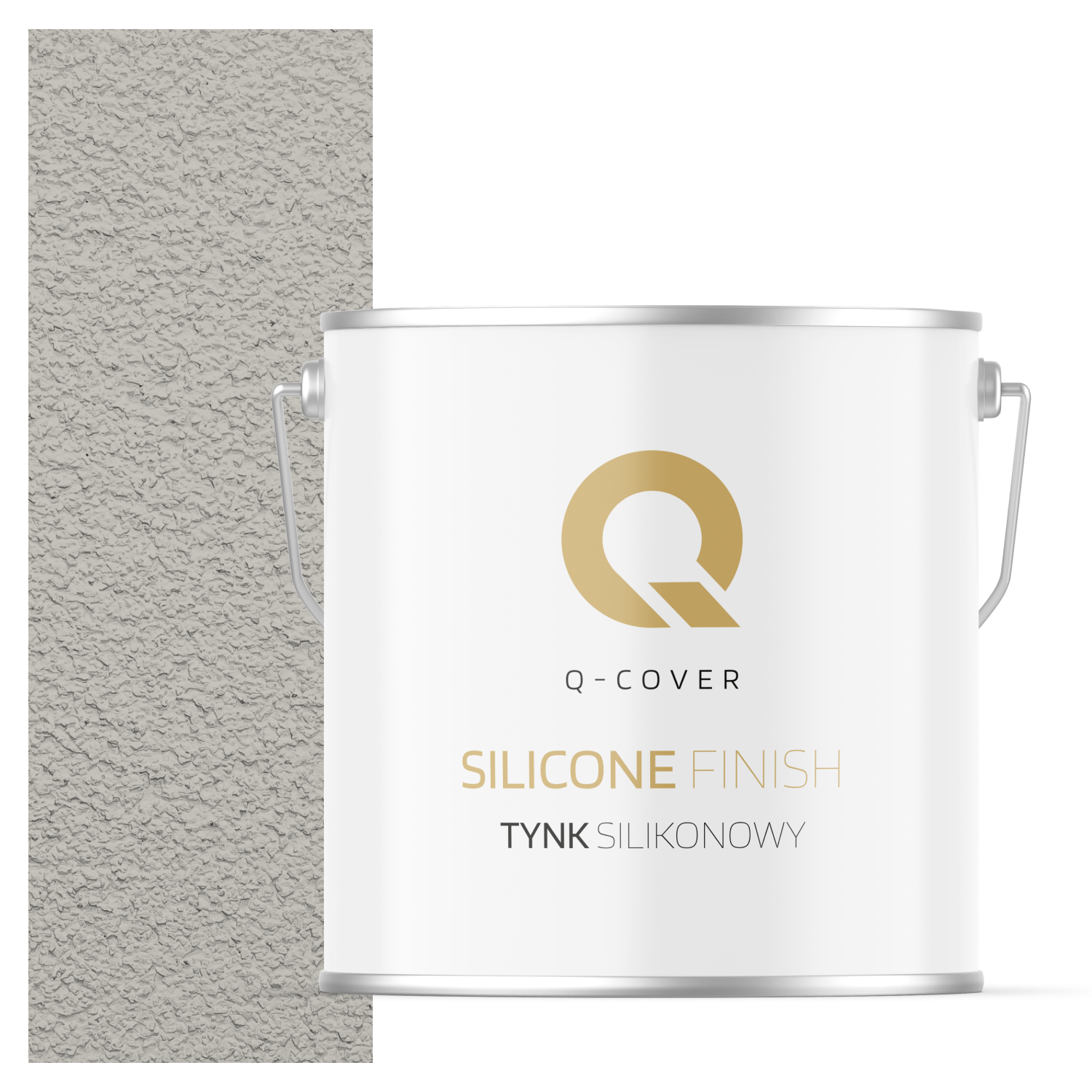 Tynk Silikonowy Elewacyjny Baranek 3.0mm Q-Cover Szary popielaty F292 7KG