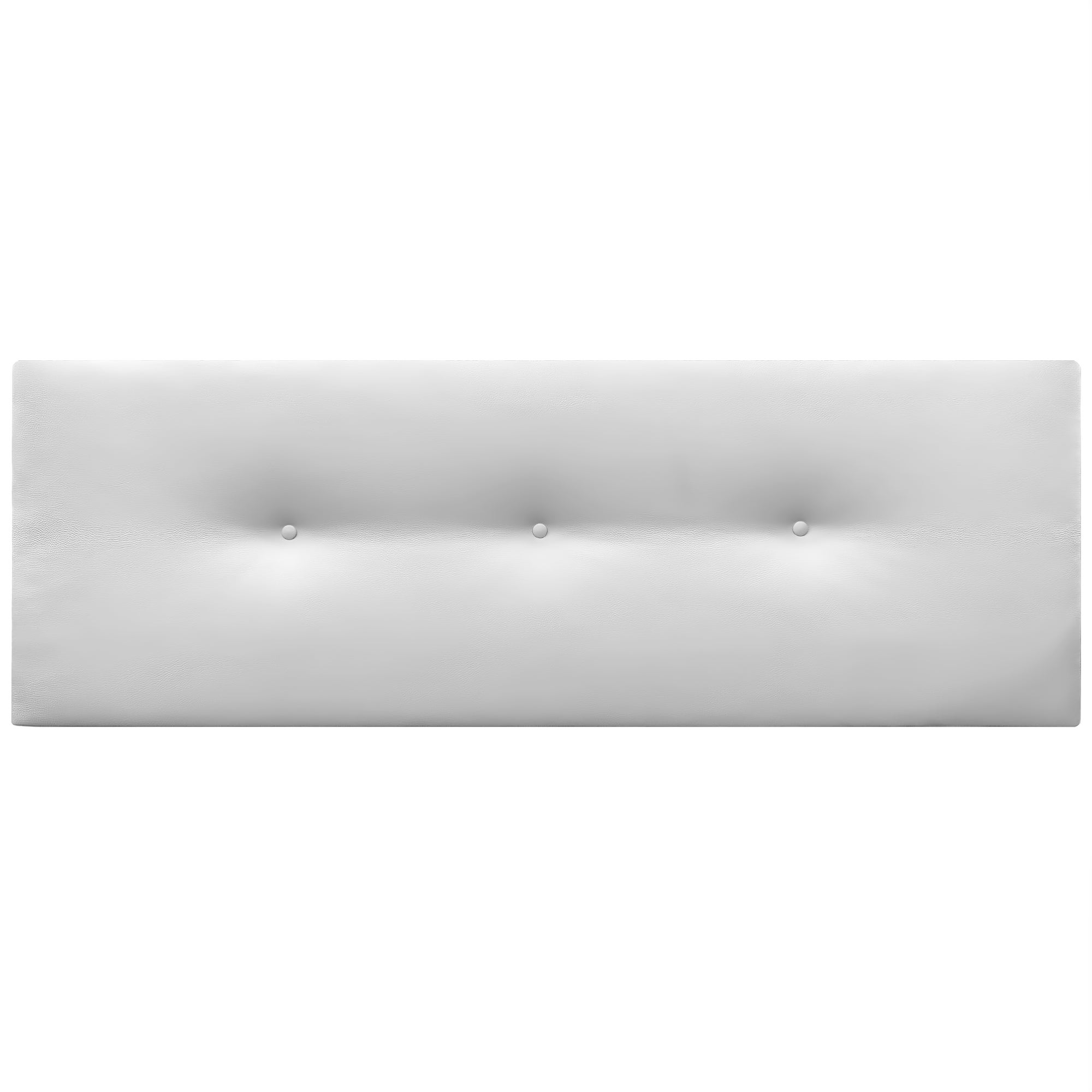DHOME Cabecero de Polipiel Liso con Botones 135x50cm Camas 120/135 - Blanco - 3