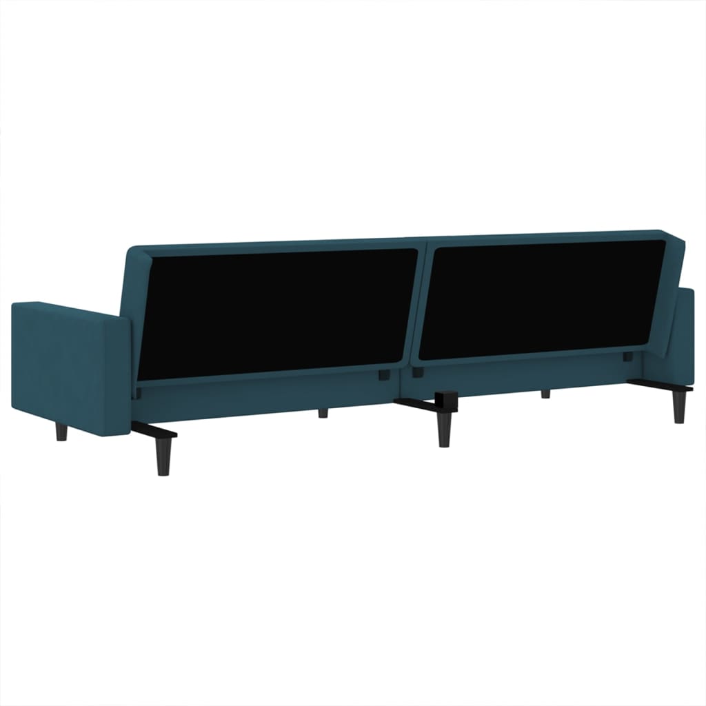 Canapé-lit | Lit simple | Canapé convertible à 2 places Bleu Velours CFW26034 - 8