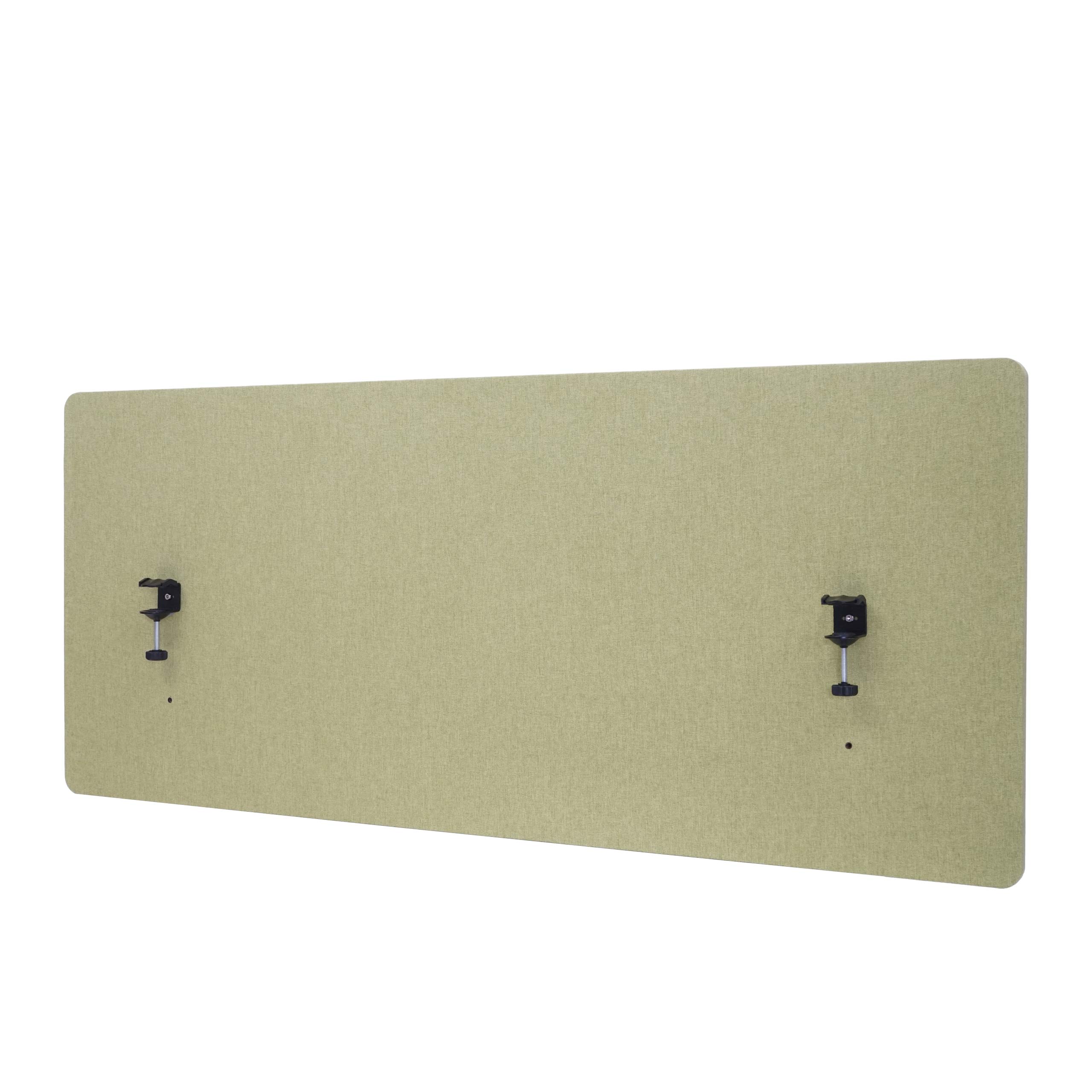 Akustyczna ścianka działowa na biurko HWC-G75, biurowa ścianka działowa na biurko, dwuścienna tkanina/tkanina ~ 60x140cm zielona