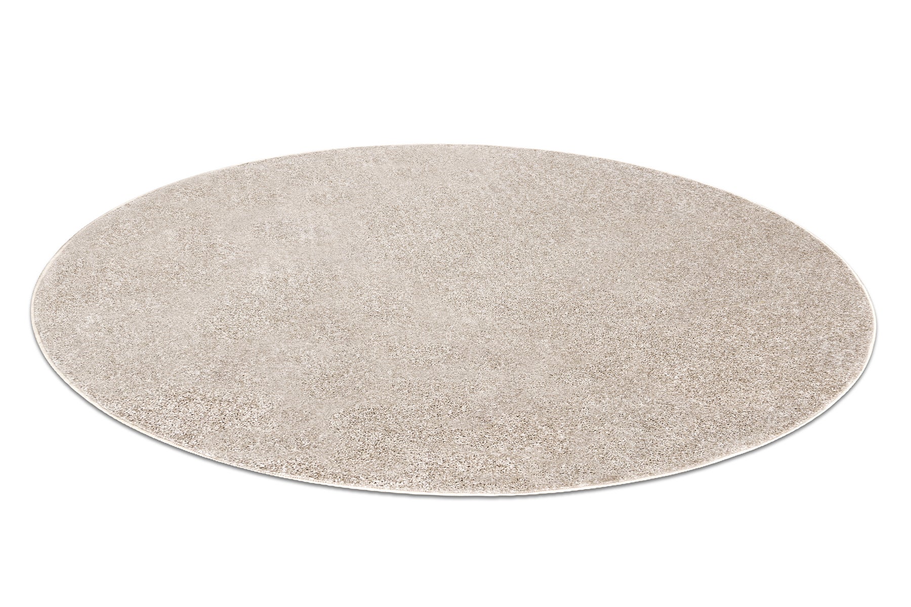 TAPIS cercle SANTA FE beige 33 plaine couleur unie cercle 100 cm - 4