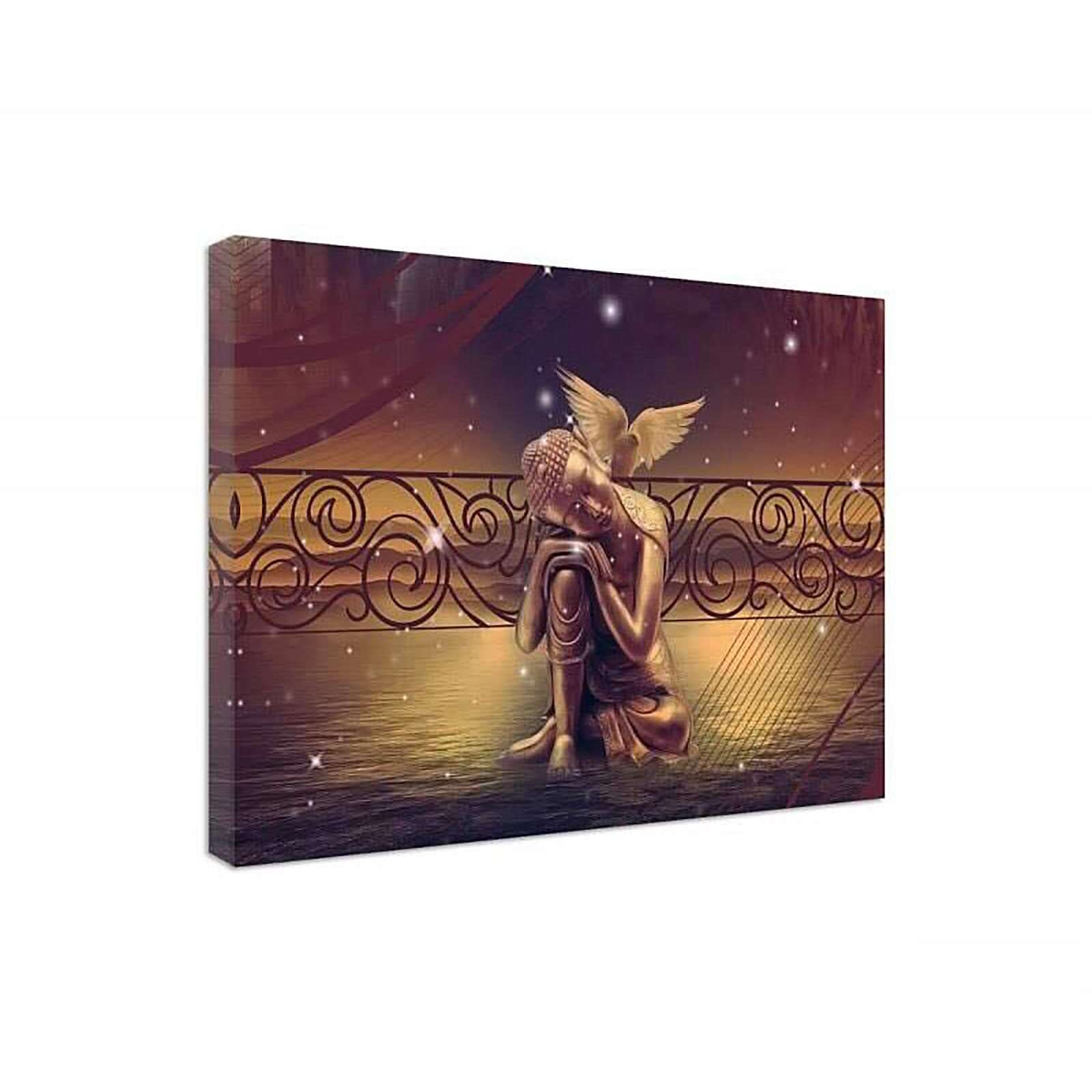 Tableau bouddha fr ou - 80 x 60 cm - 2