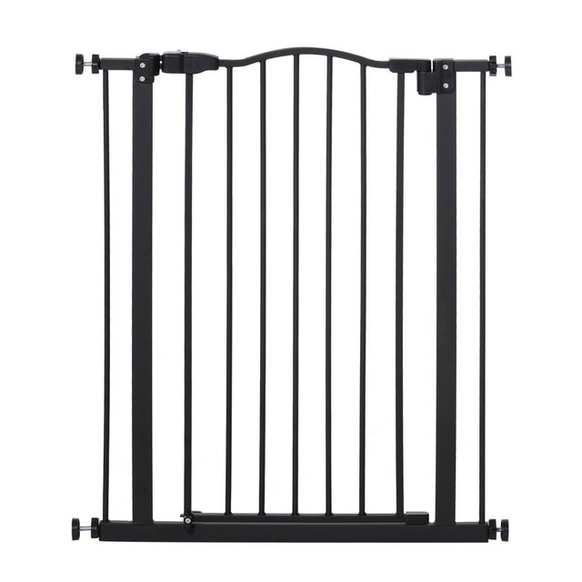 Barreira de Segurança Cães PawHut Metal e Plástico Preto 74-80x94 cm D06-094