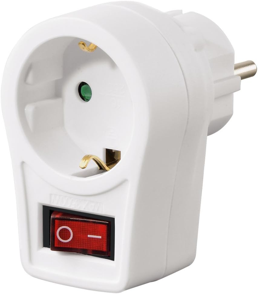 Zasilacz (adapter kontaktowy, do 3500 W, zabezpieczenie przed dziećmi, z włącznikiem/wyłącznikiem) biały