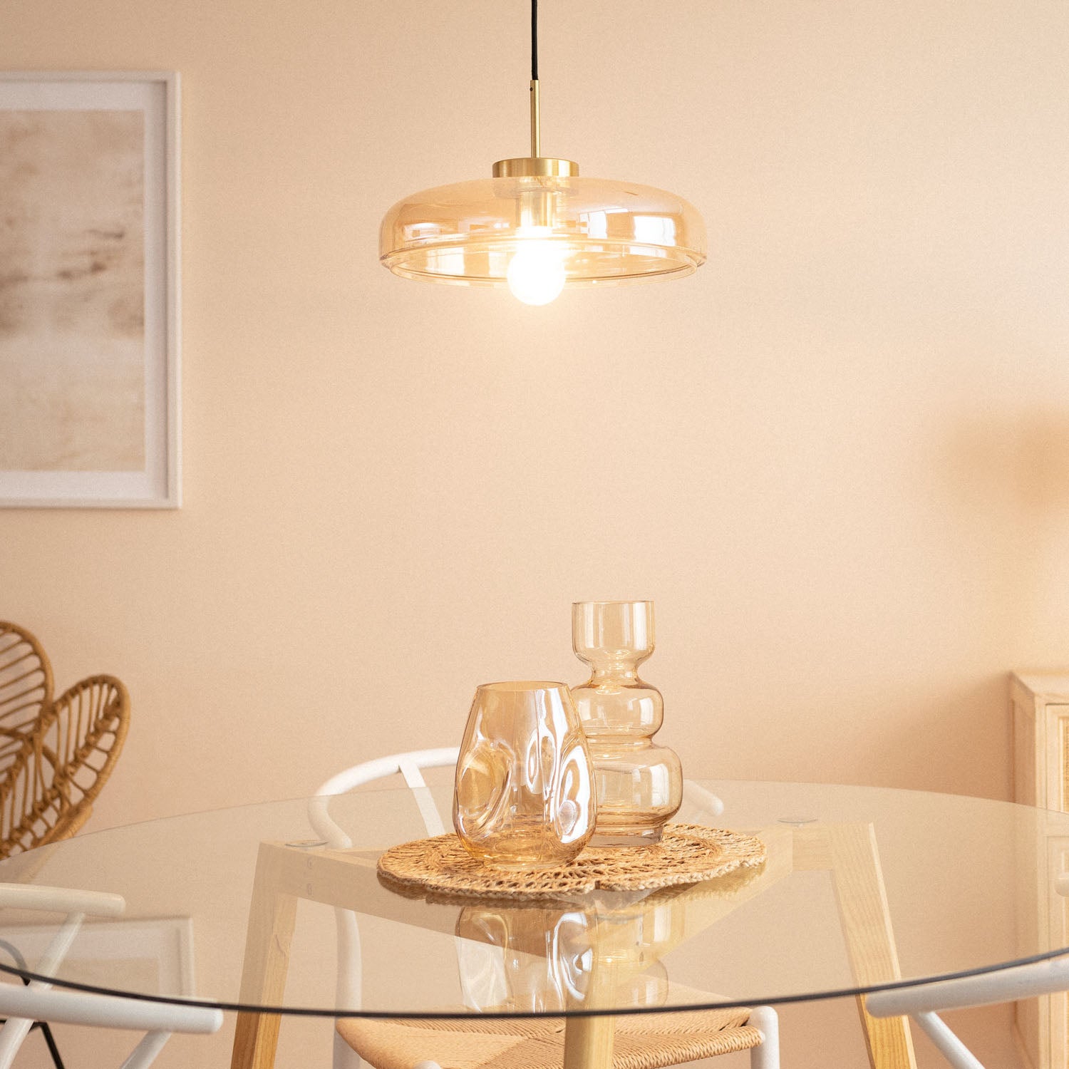 Suspension Cristal Hipo Ambre - 8