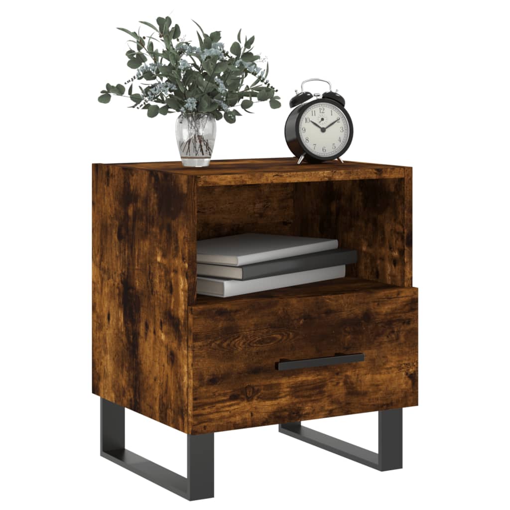 Lot de 2 Tables de chevet，Table d'appoint, Table de nuit pour Salon Chambre chêne fumé 40x35x47,5cm bois d’ingénierie577703 - 4