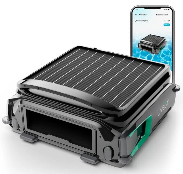 Skimmer Flottant Solaire WYBOT F1  Robot Nettoyeur de Surface Piscine Autonome et Connecté