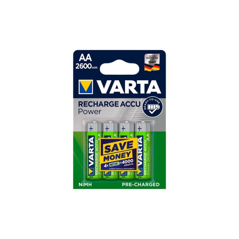 Baterie akumulatorowe Varta Ready2Use 2600 mAh Niskie samorozładowanie