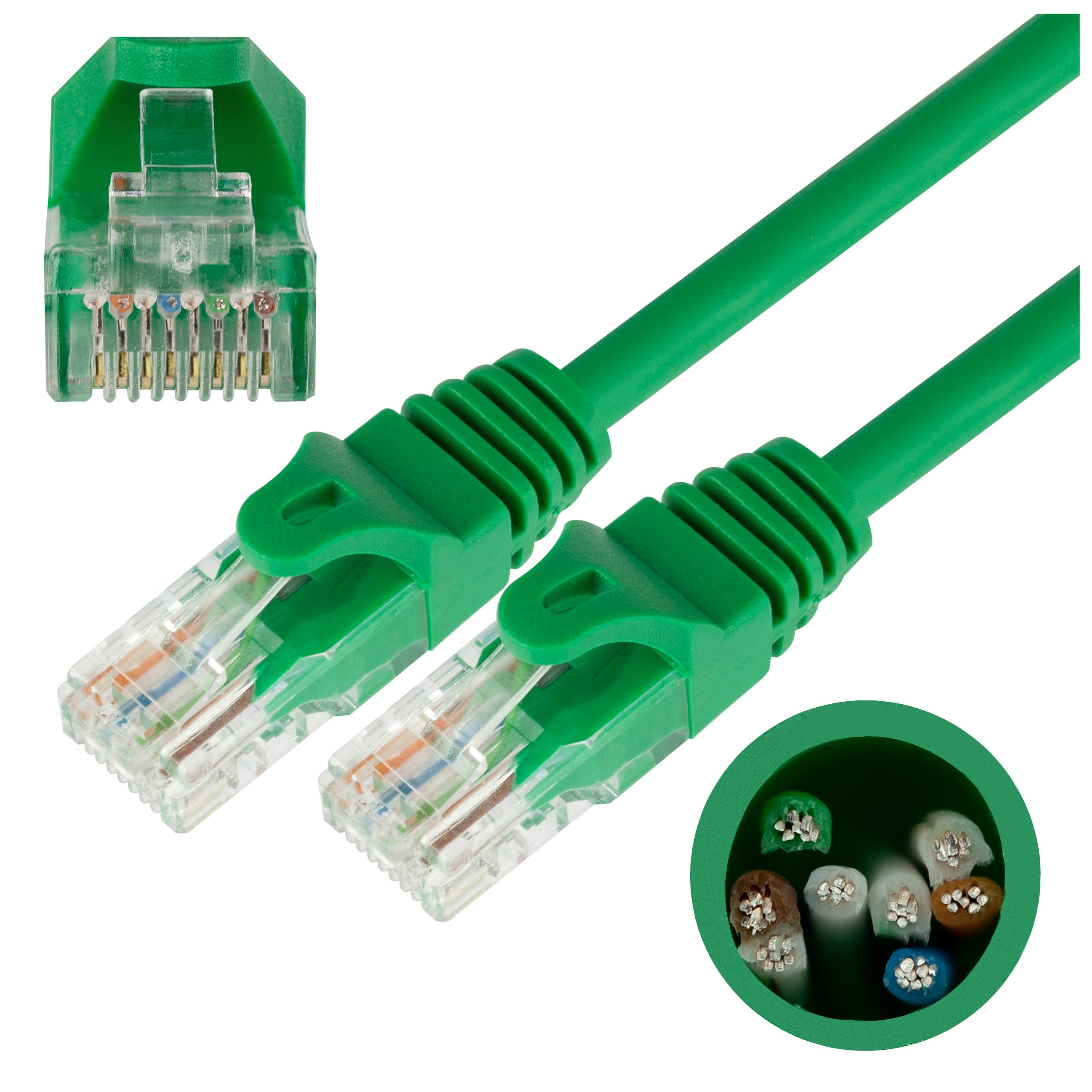 NEKU Kabel Patchcord UTP 5E sieciowy zielony 2m