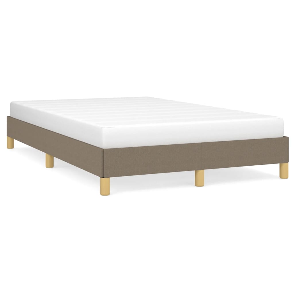 Cadre de lit sans matelas en tissu taupe pour la chambre, 120 × 200 cm - 2