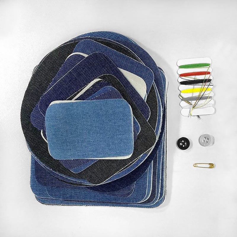 20 toppe teroadesive per abbigliaento, 4 colori, per jeans, 100