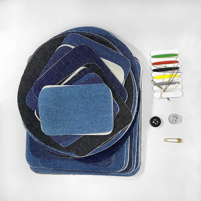 20 toppe teroadesive per abbigliaento, 4 colori, per jeans, 100 20 toppe teroadesive per abbigliaento, 4 colori, per jeans, 100