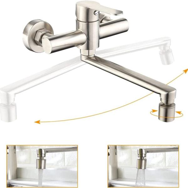 Robinet De Cuisine Mural Mitigeur Monocommande - Inox Brossé - Type 1