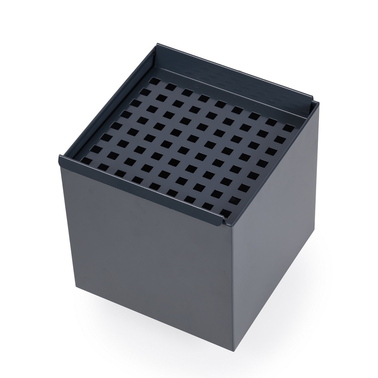 Boite à eau gris anthracite RAL 7016 200 x 200 sortie Ø 100 avec grille anti-feuilles - LPP - 3