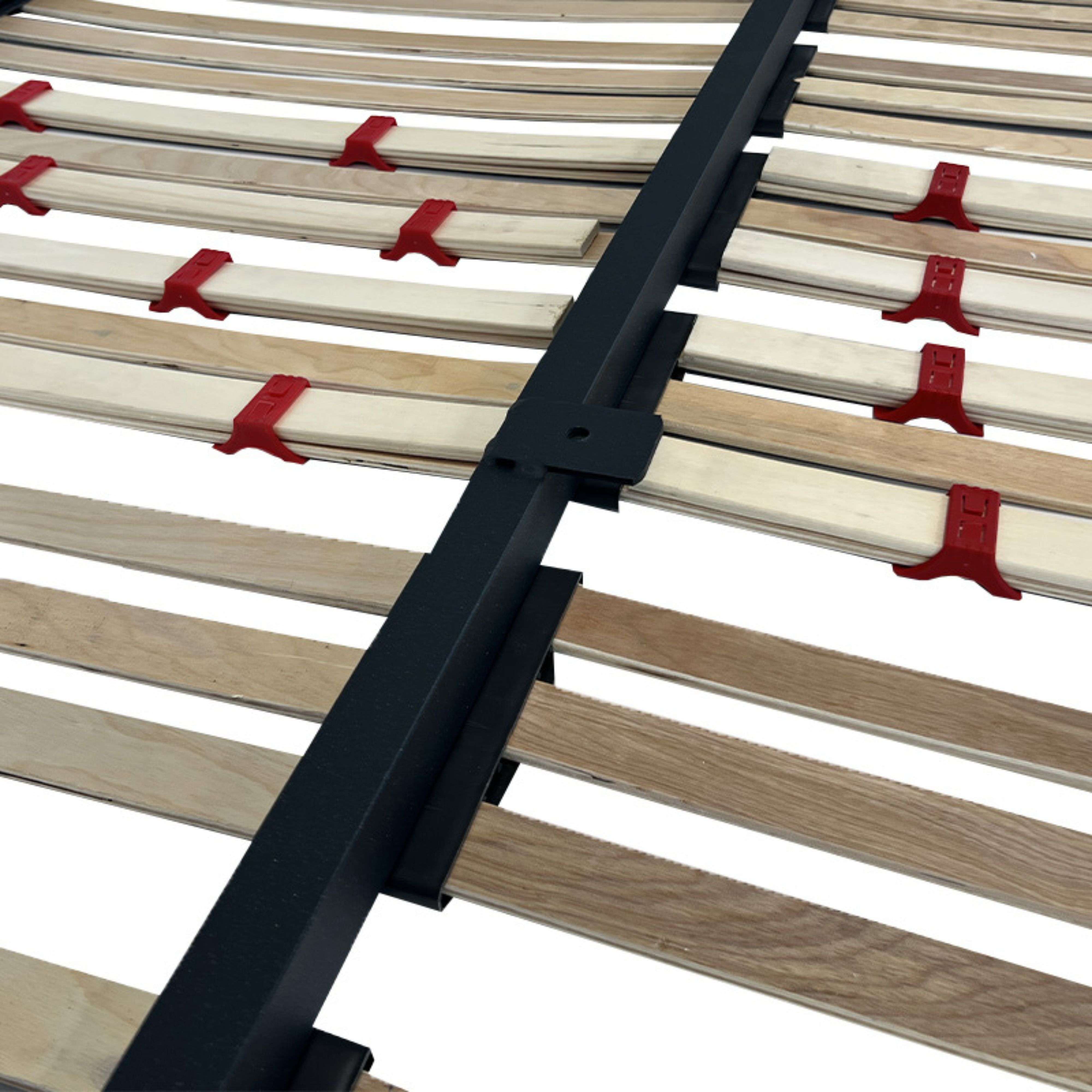 Somier 150x190 cm multiláminas, con 5 Patas, Reguladores Lumbares, Firmeza Adaptable, Tubo 40x30 mm, Laminas de Haya - 7
