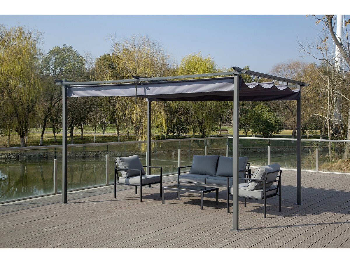 Pergola Gris en Métal 12 m² - 2