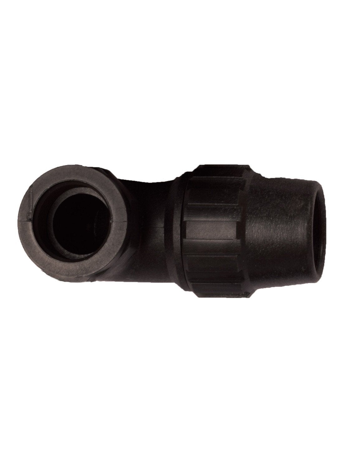 JARDIN202 - Codo Rosca Hembra de Polietileno para Tubería de Riego por Goteo - Varias Medidas | 20mm X 1/2