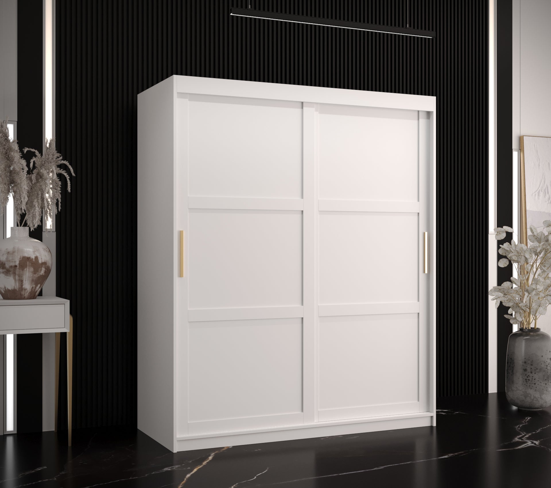 Szafa przesuwna garderoba RAMIRO 1 150 x 62 x 200 cm Biały - Abiks Meble - 2