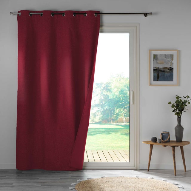 Rideaux Rouges Bordeaux Clair Double rideaux beige et rouge bordeau au meilleur prix | Leroy Merlin