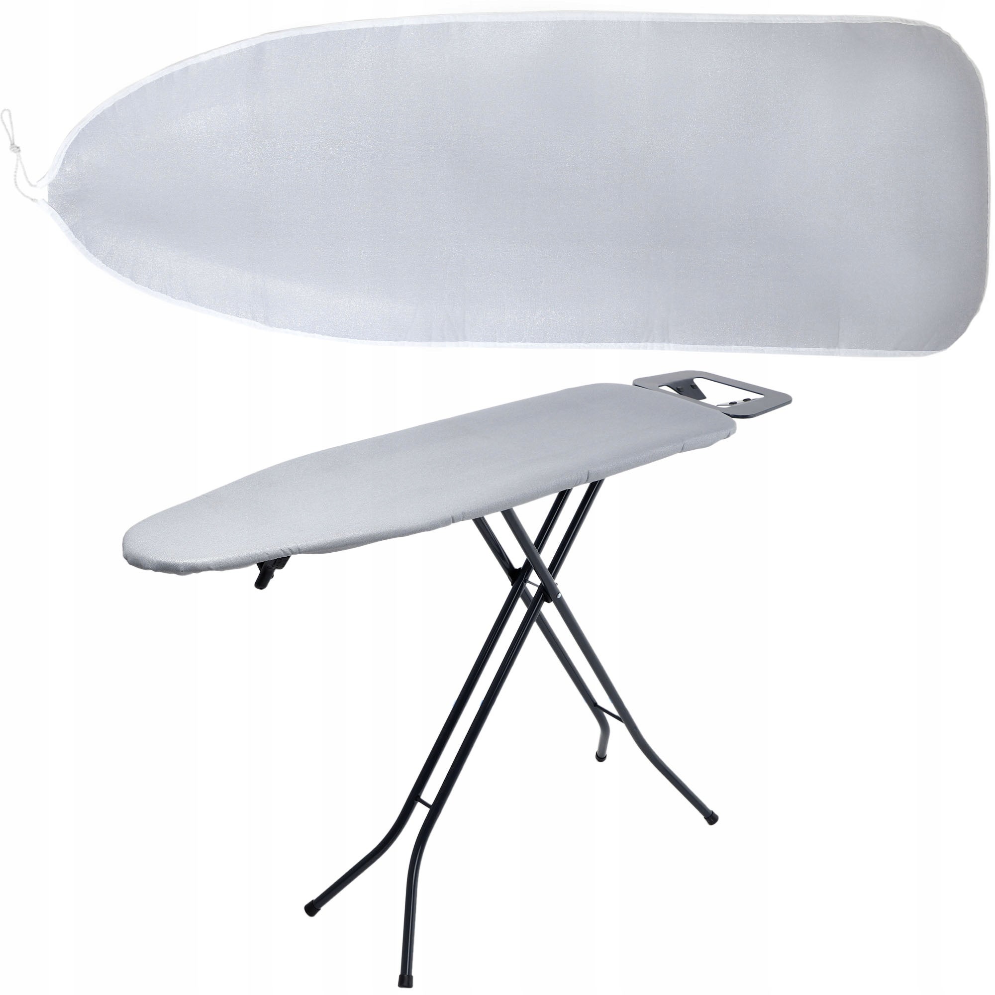 POKROWIEC NA DESKĘ DO PRASOWANIA DESKI PODKŁAD 140x50 cm BAWEŁNA SREBRNY