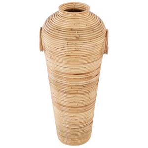 Vase Décoratif En Verre Trikkie - Hauteur 34.5 Cm - Couleur Corail/orange - Parfait Pour Le Salon