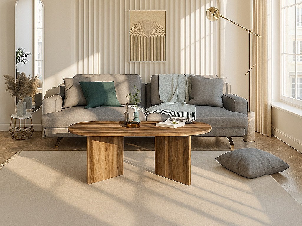 Table basse - Naturel foncé - TOPANIA - 4