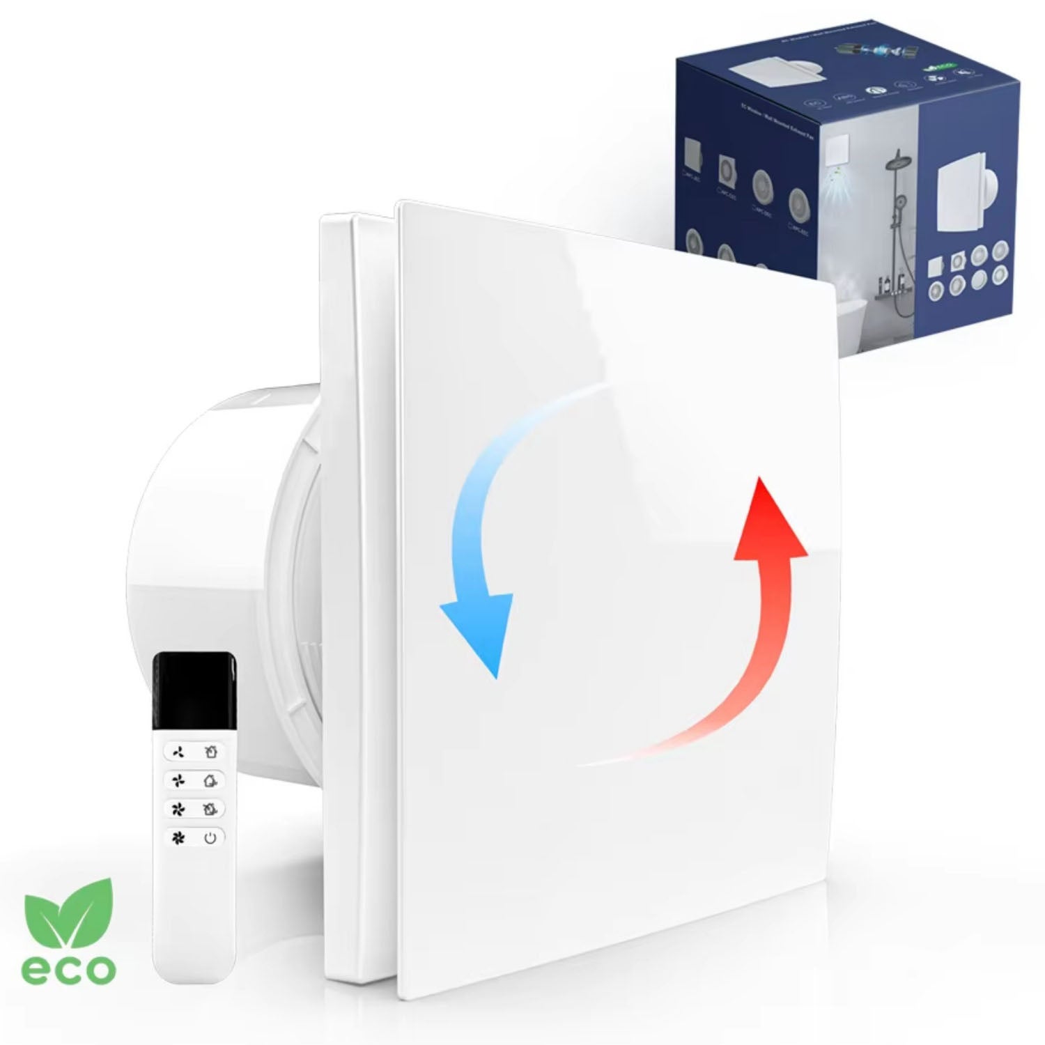Zaewry ventilador extractor reversible de pared, 100 mm, ventilador de ventilación para baño, cocina y ático.