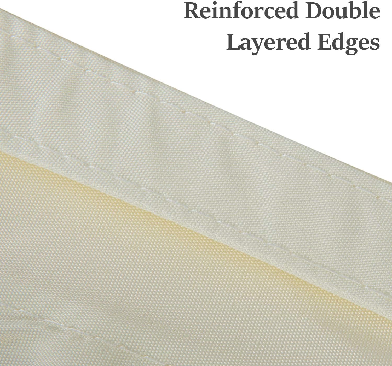 Voile d'ombrage imperméable, rectangulaire 3x5m, filet d'ombrage, protection UV, pour terrasses extérieures, beige - 4