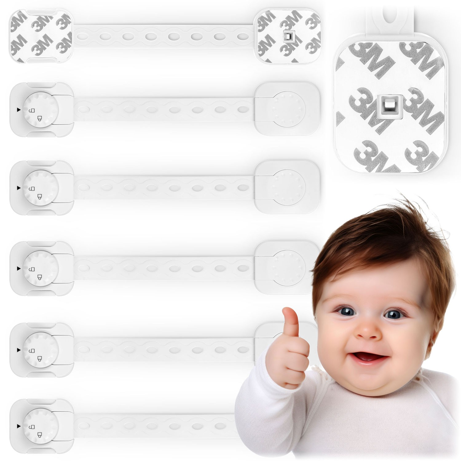 Zabezpieczenie blokada szafek szuflad drzwi mebli przed dziećmi Ricokids RK-982 6szt.