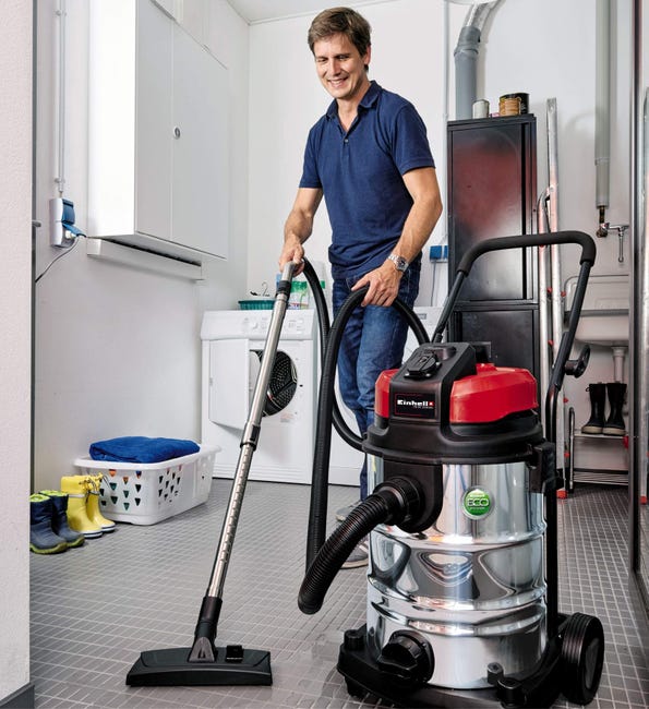 Einhell TE-VC 2230 SA Bidone aspira solidi e liquidi con Ruota (1150 W, depressione 220 mbar, vano 40 l, presa elettroutensile, bocchetta scarico liqu | Leroy Merlin Einhell TE-VC 2230 SA Bidone aspira solidi e liquidi con Ruota (1150 W, depressione 220 mbar, vano 40 l, presa elettroutensile, bocchetta scarico liqu | Leroy Merlin