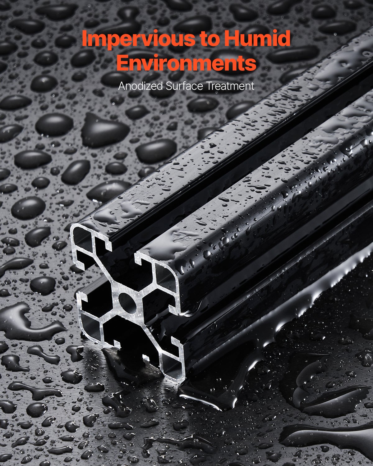 Profilés Aluminium 4040, Lot 4 Rails Linéaires Anodisés 1000 mm Rainure T, Haute Résistance, pour Imprimante 3D, CNC et Gravure Laser, Noir - 4