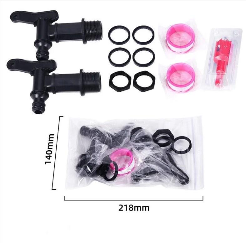 Set di rubinetti per serbatoio dell acqua in plastica collettore di acqua piovana adattatore per rubinetto per tubo giardino per giardino industria | Leroy Merlin