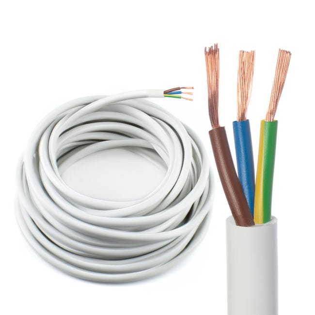 Cable Eléctrico Flexible H05VV-F 5G - Blanco, 60 M, Para Instalaciones En Hogar Y Cocina Cable Eléctrico Flexible H05VV-F 5G - Blanco, 60 M, Para Instalaciones En Hogar Y Cocina
