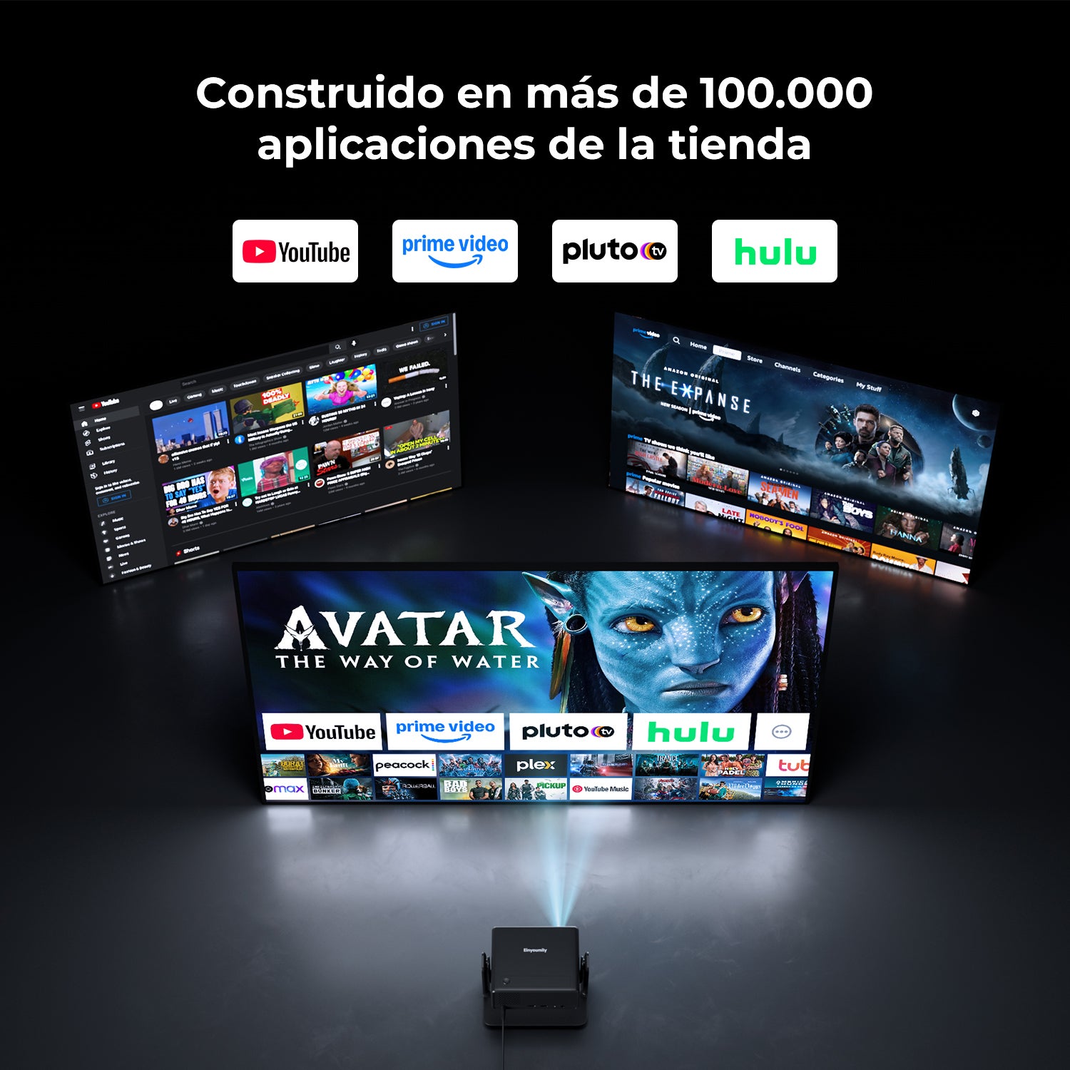 Vidéoprojecteur portable Konsoefuly 4K WiFi, projecteur 1080p avec ...