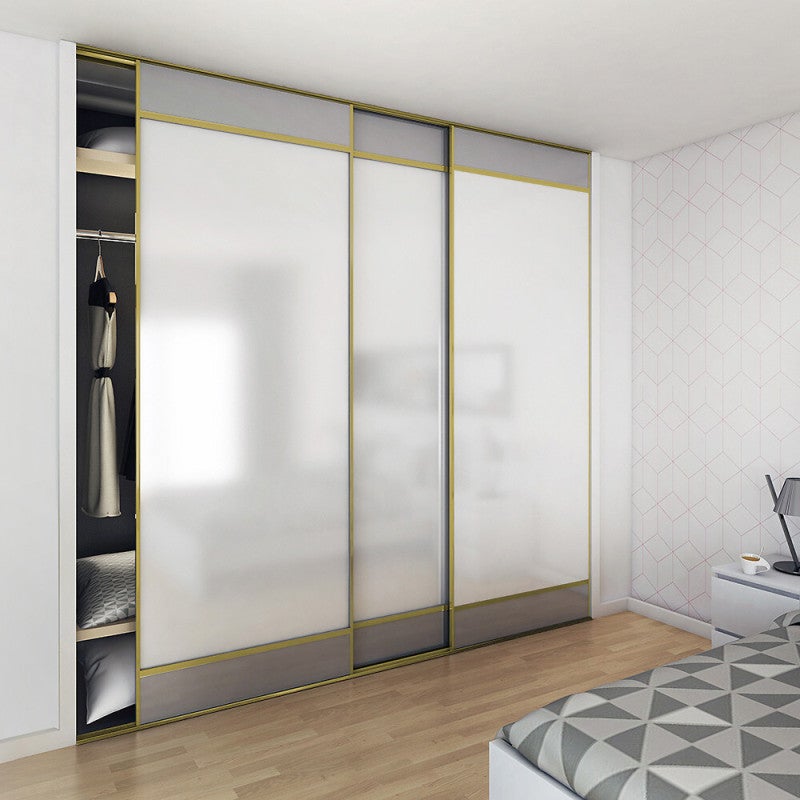 Profil en H SLID'UP 220 pour porte 18 mm - 1,8 m - or - 2