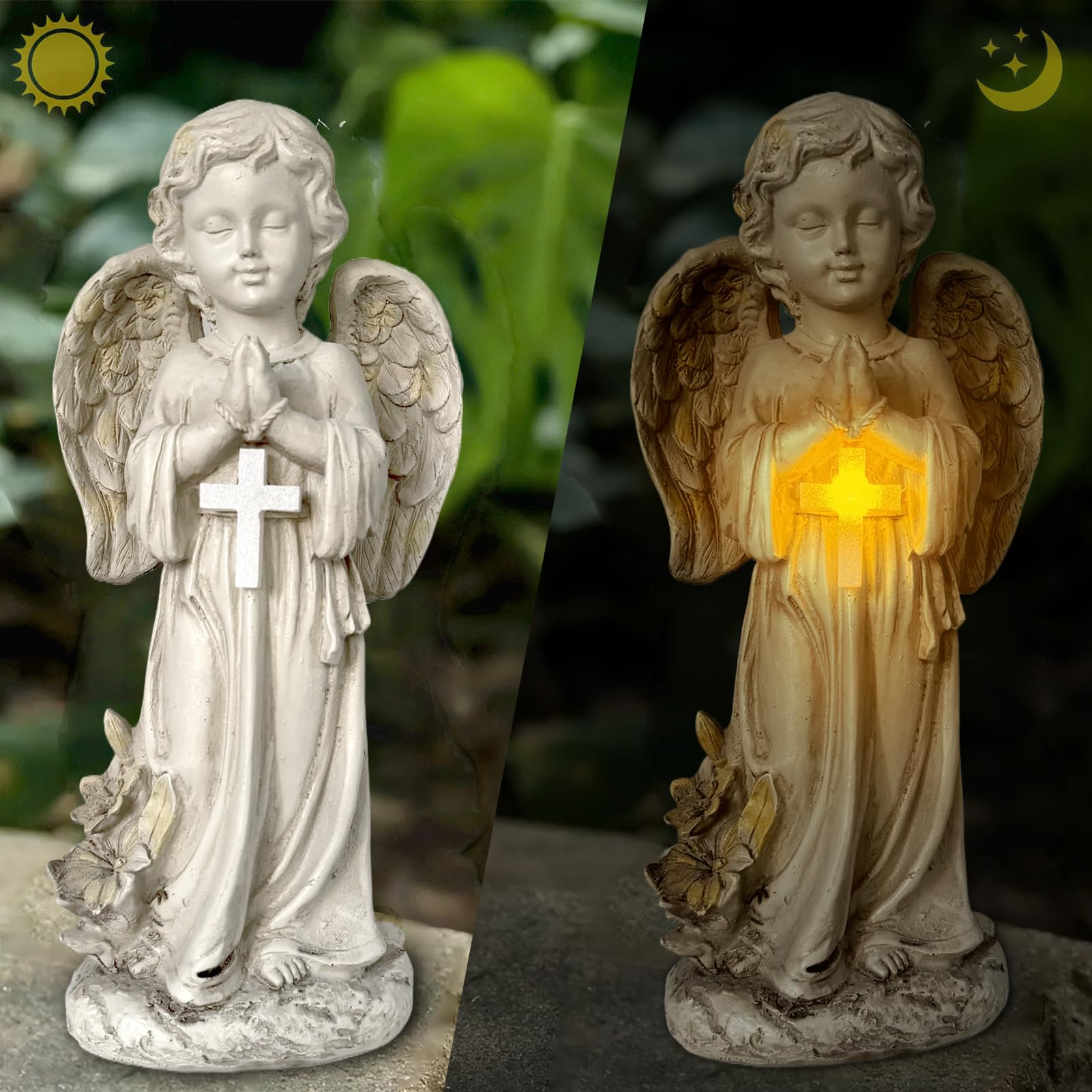 Statua del Giardino degli Angeli Statuetta Angelo Custode con