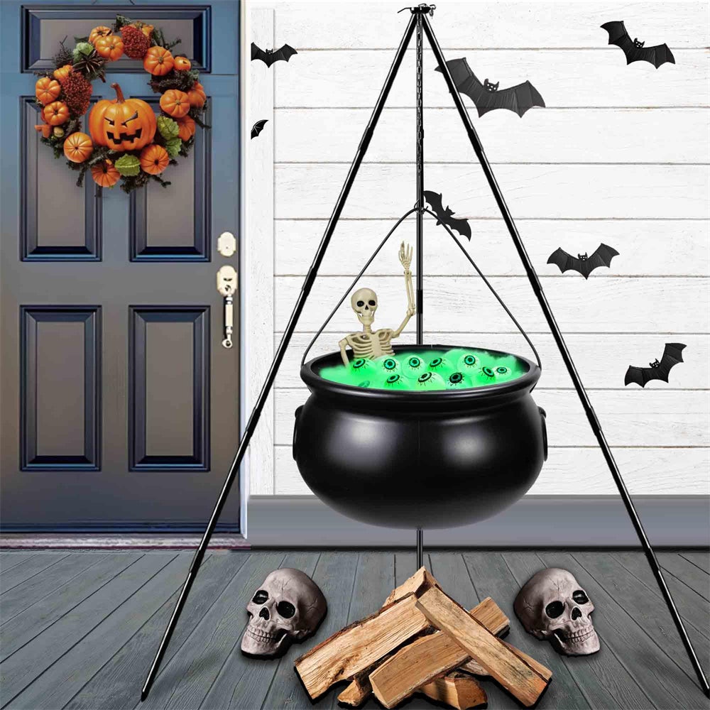 Decoraciones De Caldero De Bruja De Halloween Con Globos Oculares Y Tripode Para Decoraciones De Halloween De Interior Y Jardin 96939037