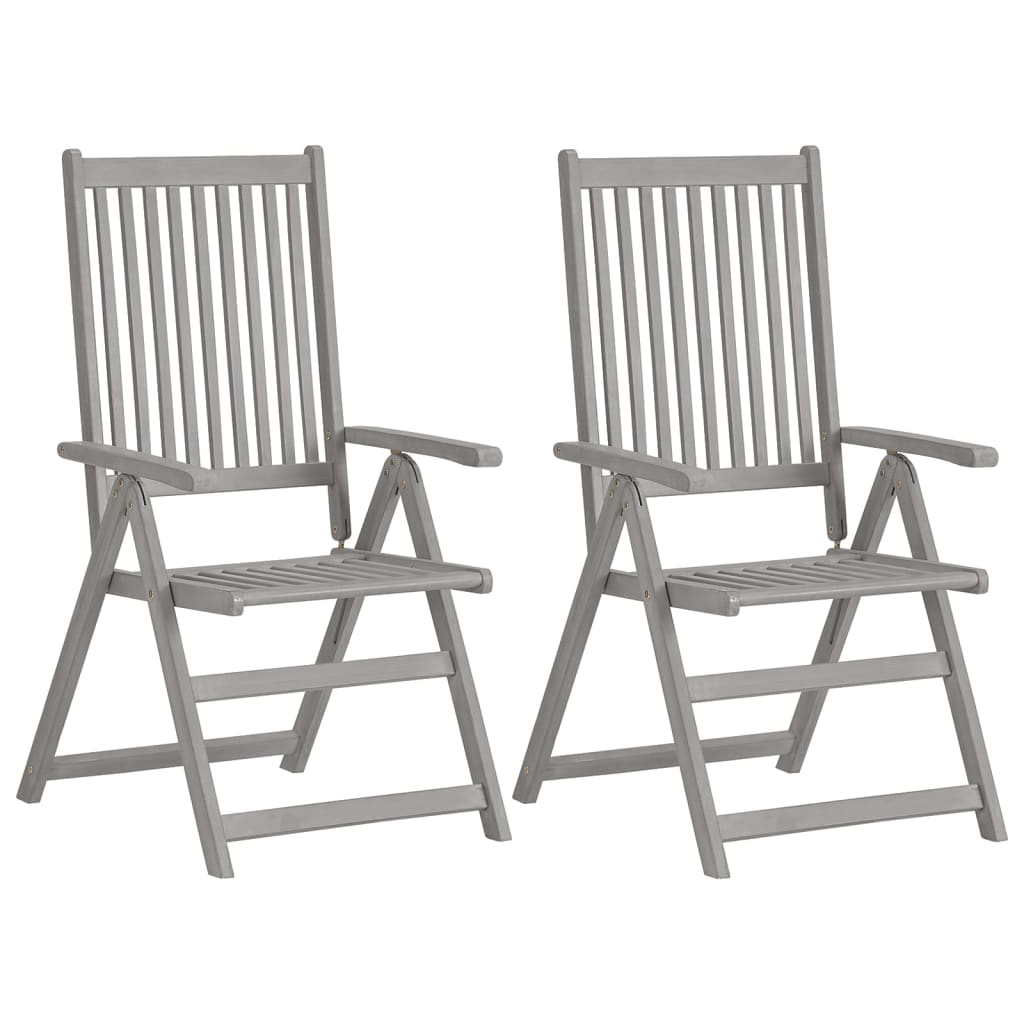 Maison Exclusive - Chaises inclinables de jardin lot de 4 et coussins Bois acacia - 2