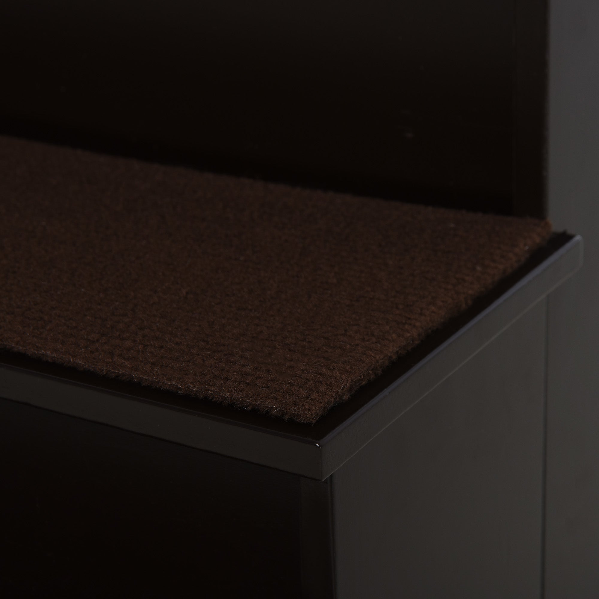 Escalera para Perros PawHut MDF, Poliéster Café Oscuro 40x59x54.2 cm - 5