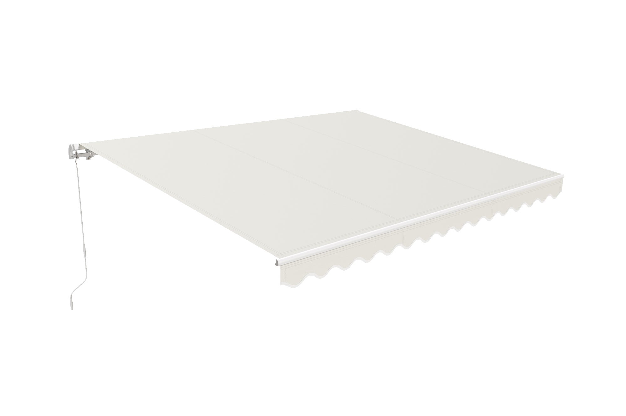 Store banne monobloc structure blanche VECCHIO 4m x 3m toile beige - 8