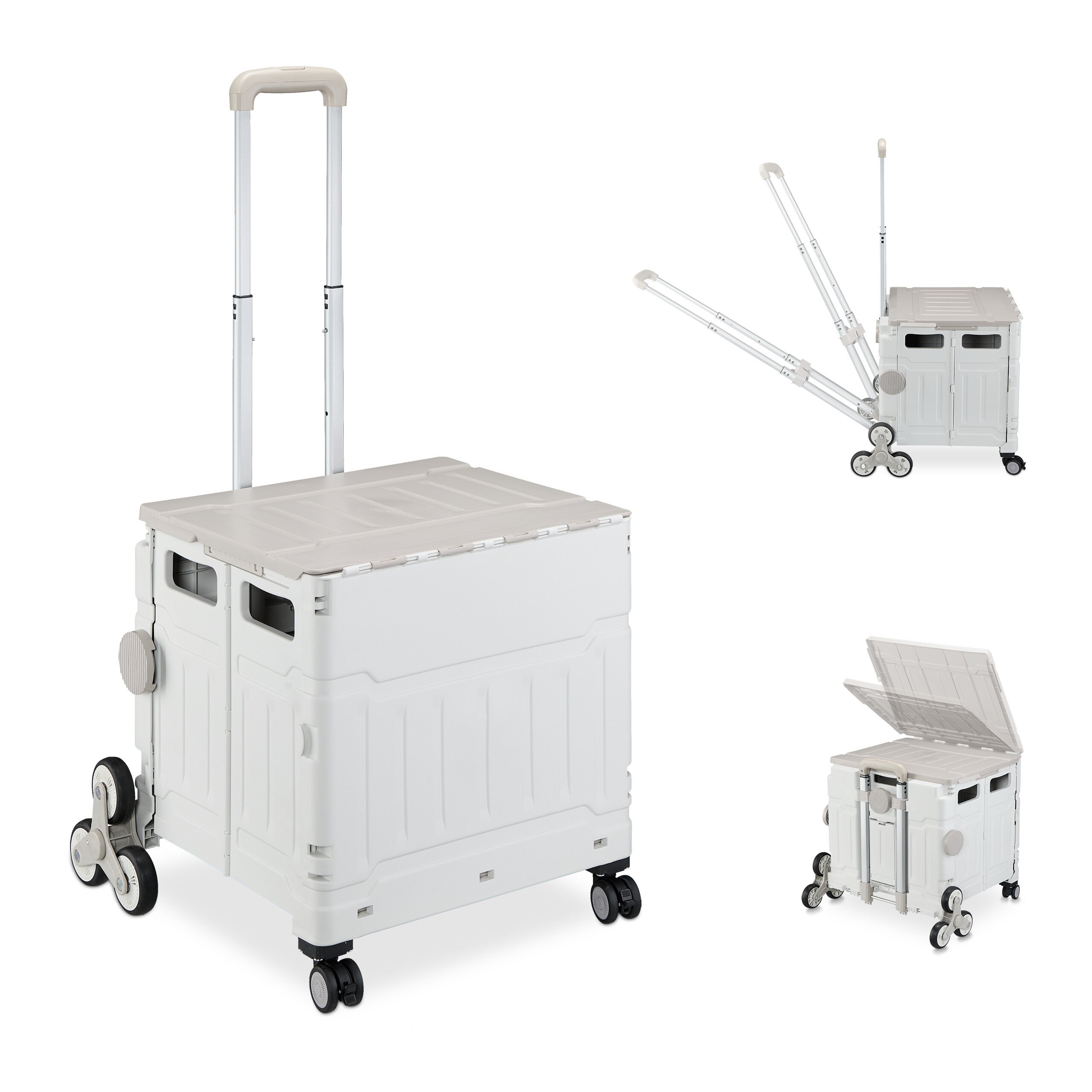 Carrello Della Spesa Pieghevole Hampton & Stewart 50L – Tessuto Colorato Con Manico E Ruote (Impermeabile)