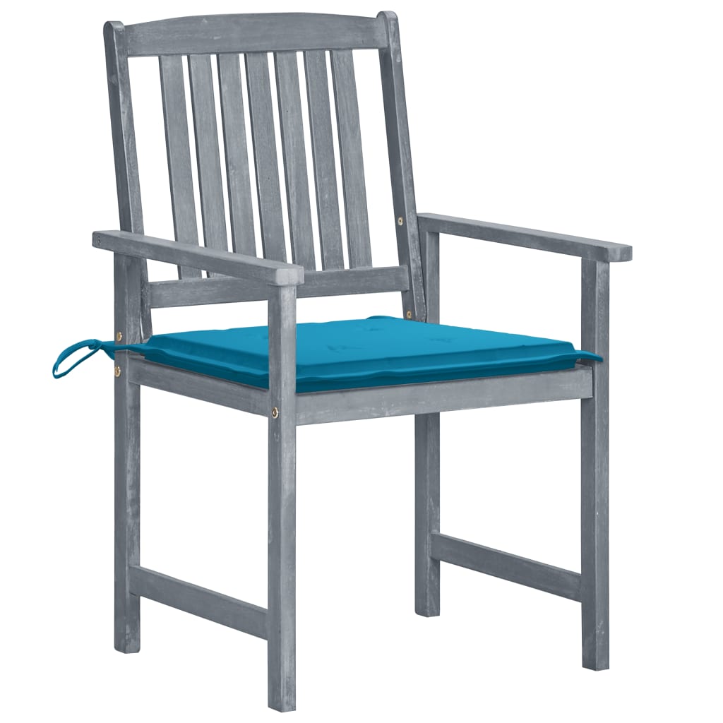 Chaise de jardin avec coussin Maison Exclusive en bois Gris - 2