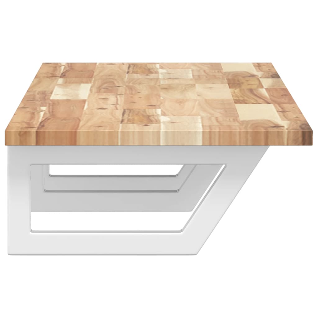 Maison Exclusive - Ripiano a Parete per Lavabo in Acciaio e Massello di Acacia - 5