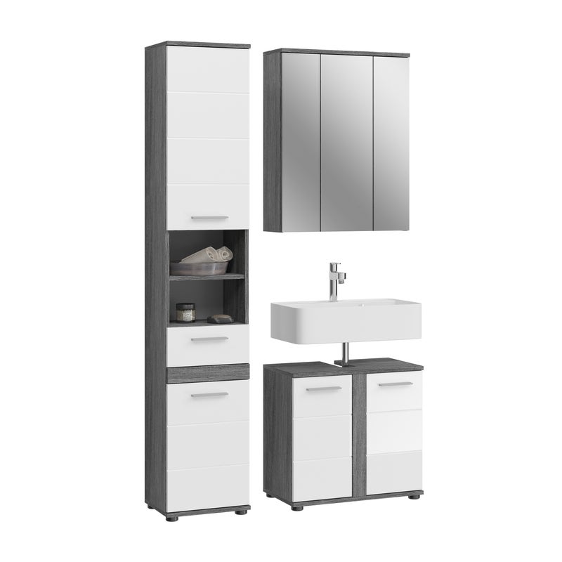 Blake zestaw mebli łazienkowych B3 biały połysk, szary.