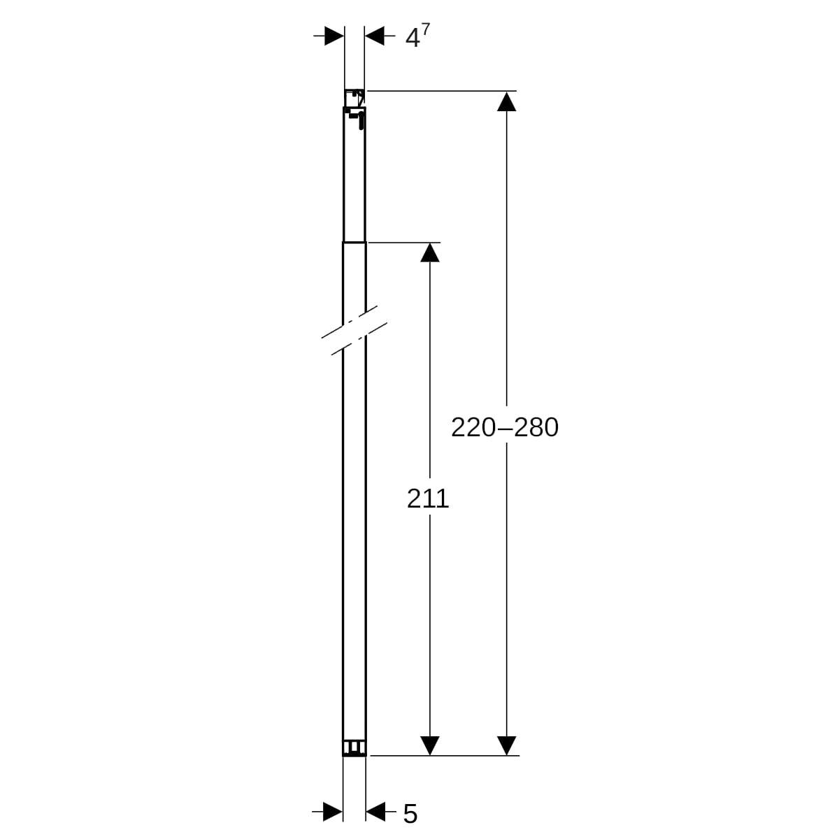 Geberit Duofix bâti-support à hauteur du local, 220-280cm, 111.085.00.1 ...