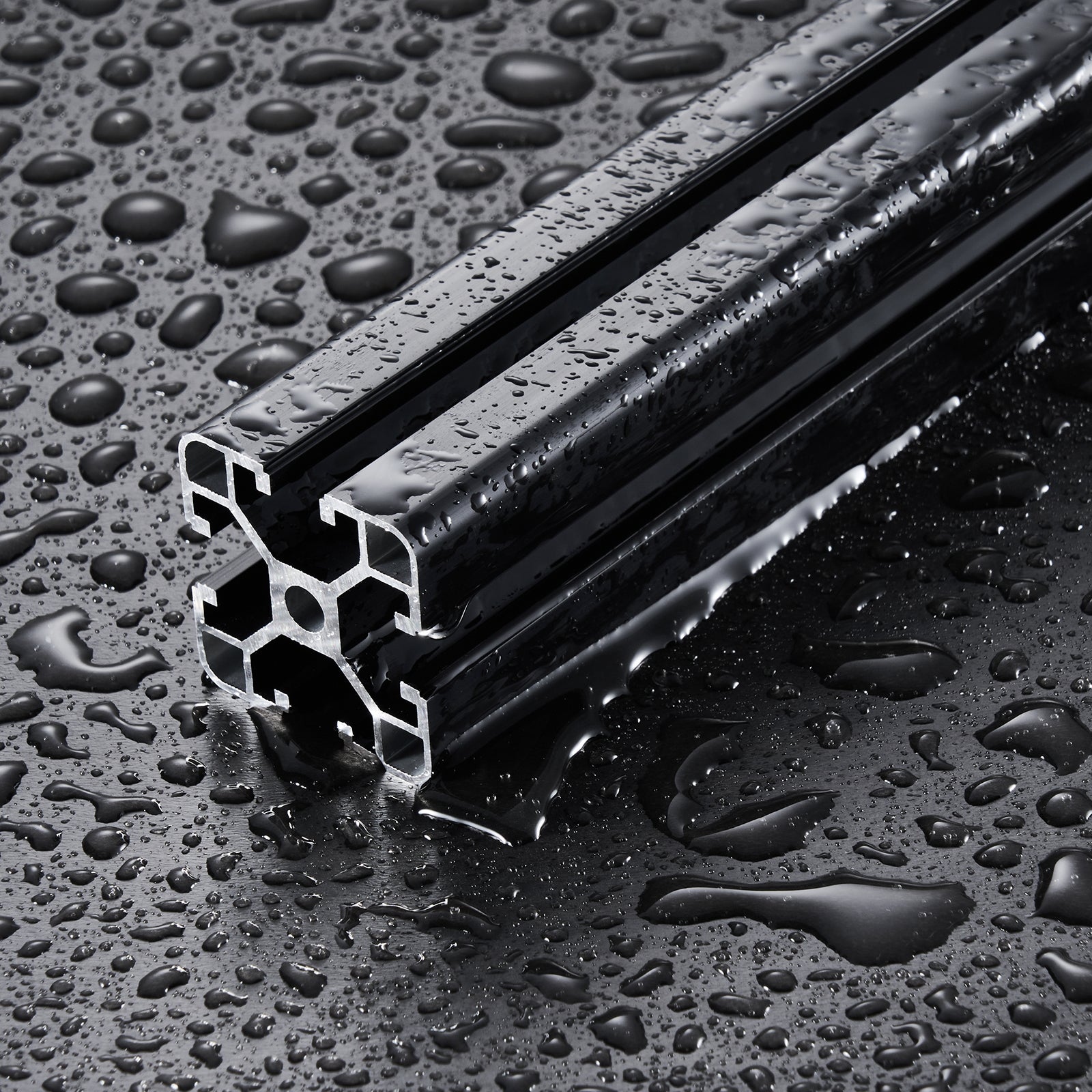 Profilés Aluminium 4040, Lot 4 Rails Linéaires Anodisés 1000 mm Rainure T, Haute Résistance, pour Imprimante 3D, CNC et Gravure Laser, Noir - 8