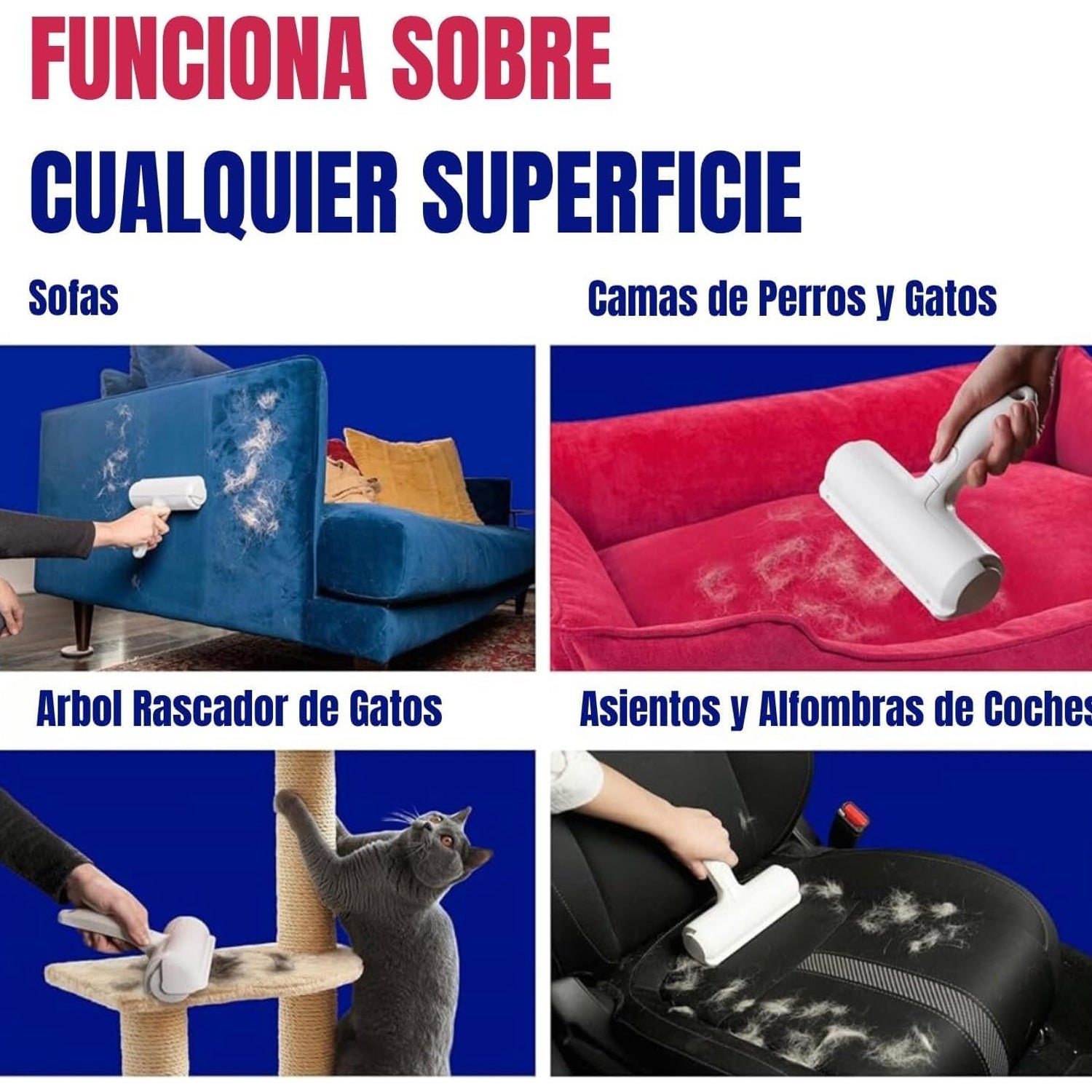 MR. GOODSY® Quitapelos y rodillos para mascotas, Cepillo de limpieza removedor de pelaje para gatos y perros - 6