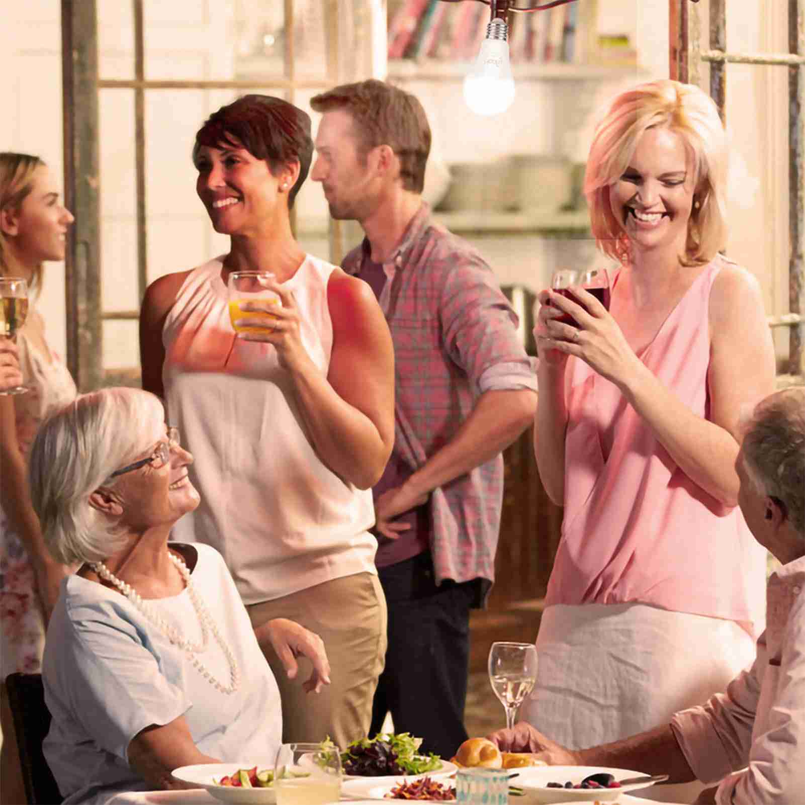 Lampadina a LED, lampadine rotonde a risparmio energetico per esterni, luce al neon calda da 9 Watt per cortile e casa - 7