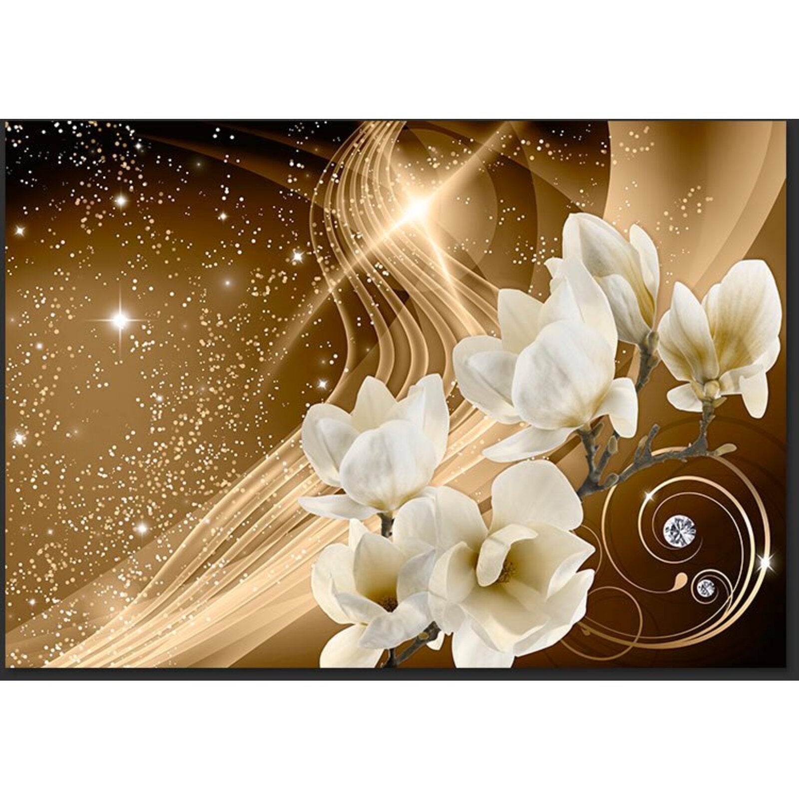 Papier peint voie lactée dorée - 200 x 140 cm - 2