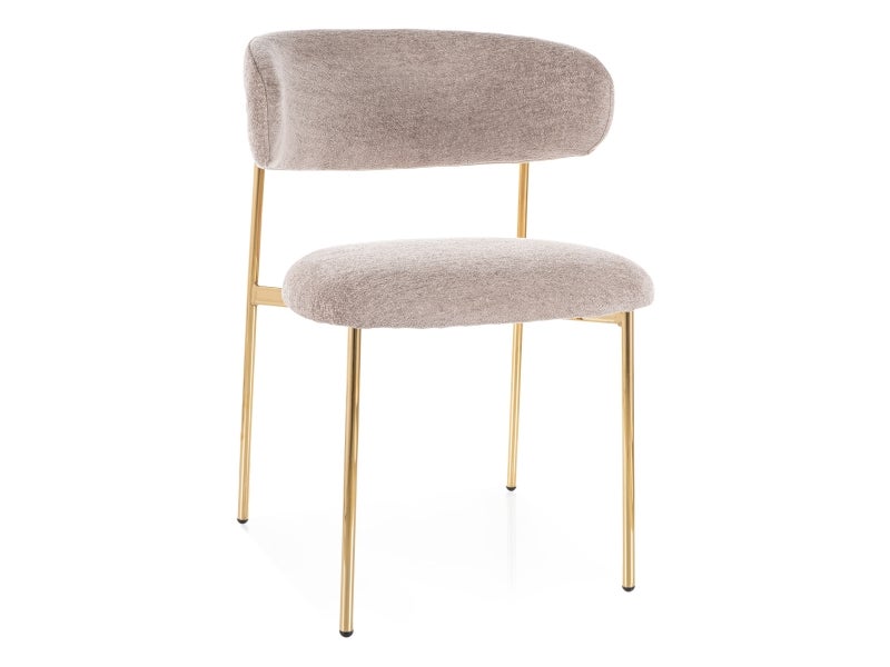 Krzesło tapicerowane ELTON RAVEN ciemnobeżowy